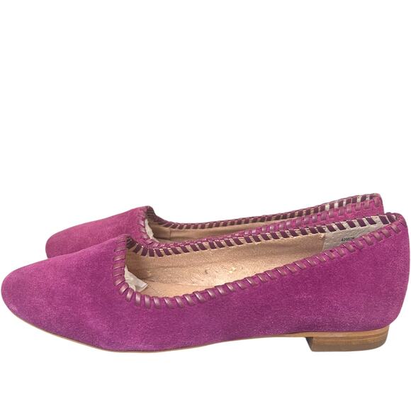 LANDS’ END Mulberry Suede Woman’s Ballet Flats 6B  Balletcore Barbiecore Twee - Picture 4 of 9